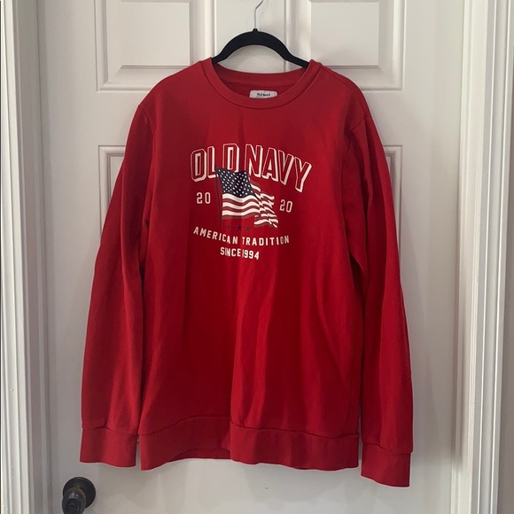 Old Navy Tops - Old Navy 2020 American Flag Sweatshirt - L Tall